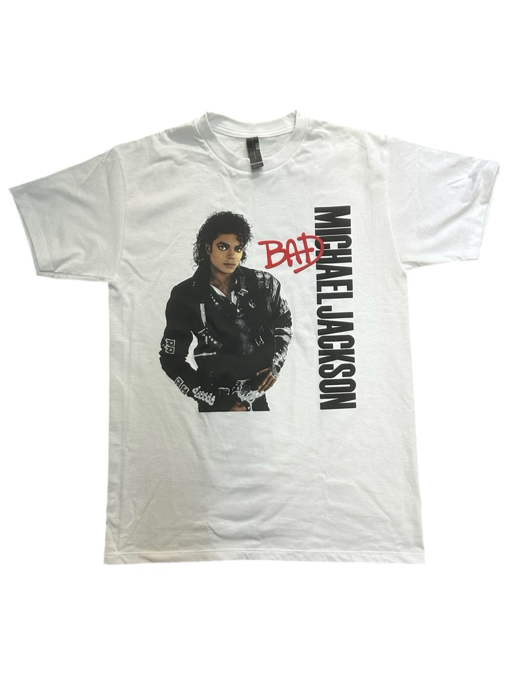 Michael Jackson bad white  Graphic Men’s T-Shirt with Iconic Music Artist Print